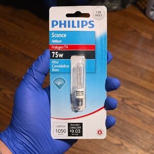 Philips 75W Halogen T4 Bulb with Blue Packaging